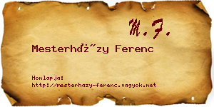 Mesterházy Ferenc névjegykártya